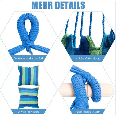 Silla Hamaca Columpio Resistente para Interior y Exterior